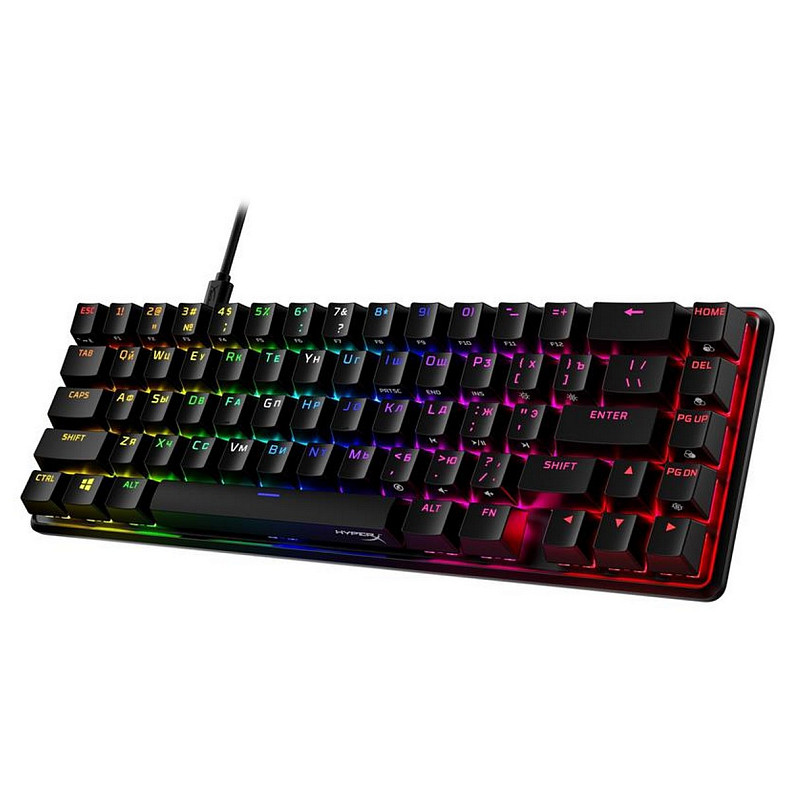 Клавиатура HyperX Alloy Origins 65 Red RGB ENG/RU Black (4P5D6AX) USB