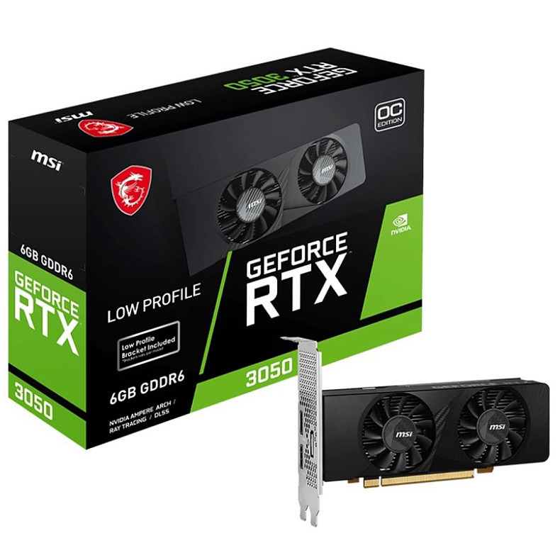 Видеокарта MSI GeForce RTX 3050 6GB GDDR6 LP OC