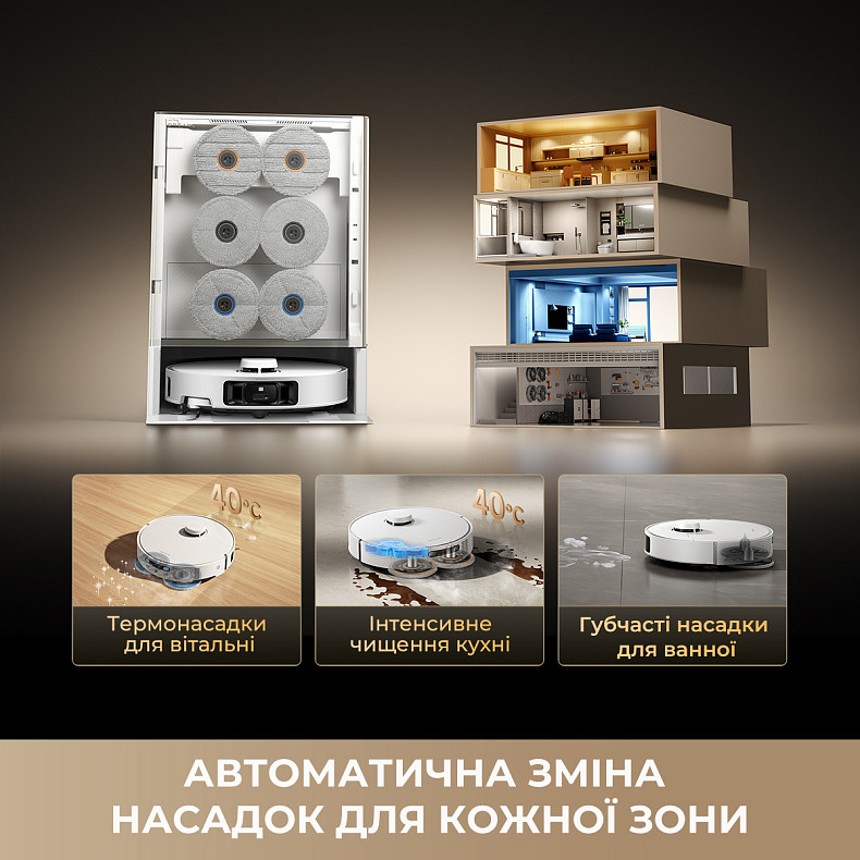 Робот-пылесос моющий Dreame Bot Matrix 10 Pro White