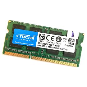 ОЗУ SO-DIMM DDR3L 8GB/1600 Crucial (CT102464BF160B.C16FPD)