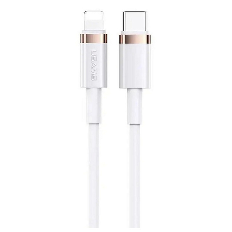 Кабель Usams US-SJ484 USB Type-C - Lightning, 1.2 м, White (SJ484USB02)