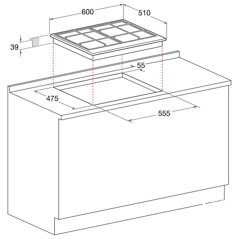 Варильна поверхня комбінована Electrolux KGM64311X