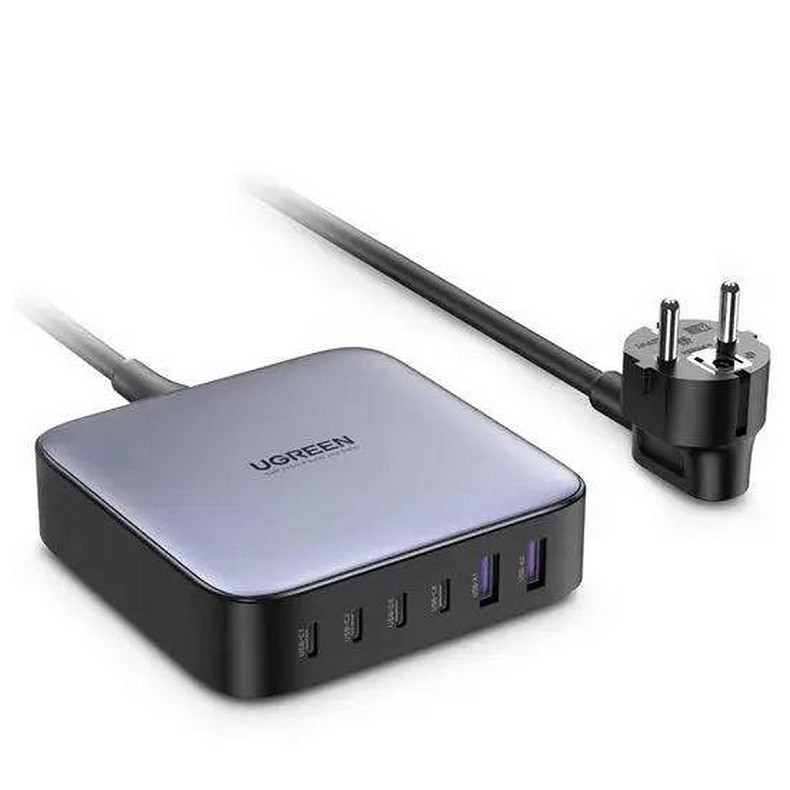 Зарядний пристрій Ugreen 6xUSB 200W (4хUSB-C+2xUSB-A) Gan CD271