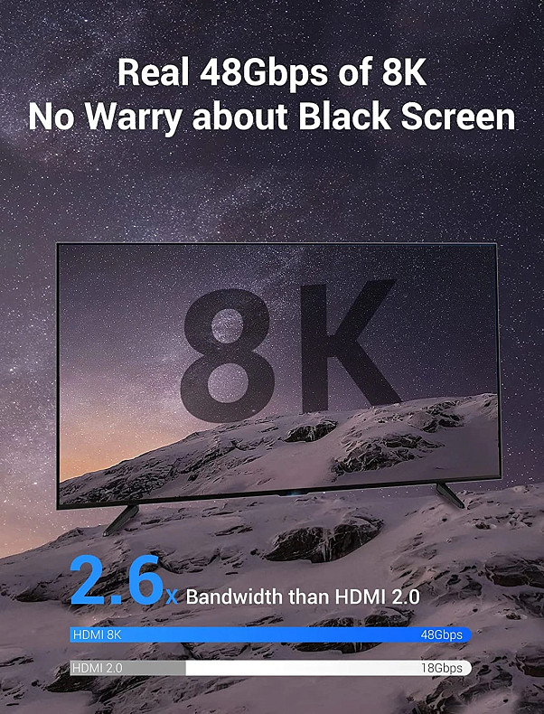 Кабель Vention HDMI M - M, 1.5 м, V2.1, 8K 60Гц обплетення, Blue Aluminum Alloy Type