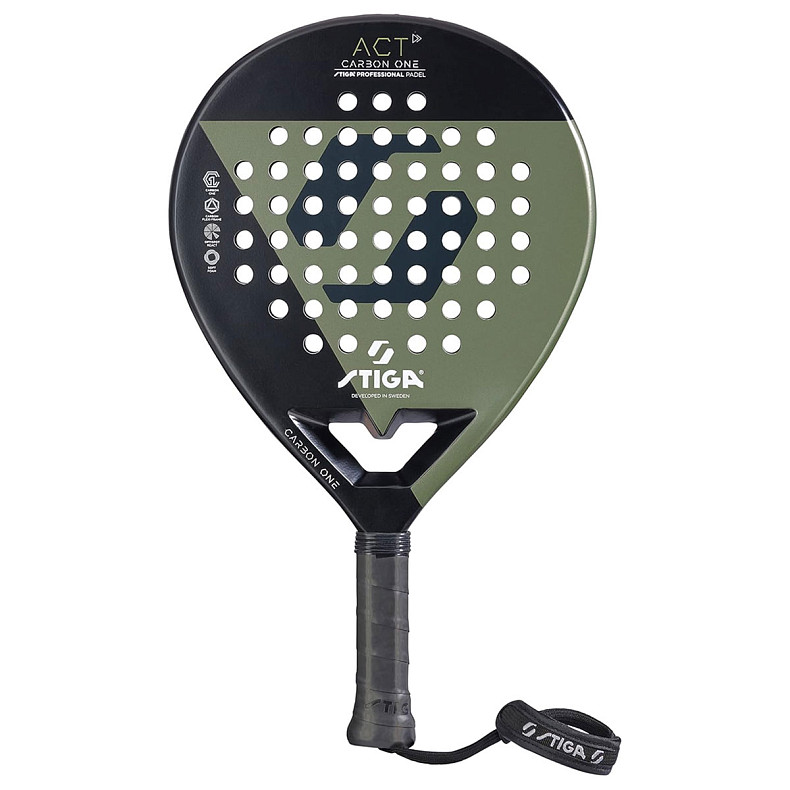 Ракетка для падел тенниса Stiga Racket ACT Black/Olive Green (2202-0919-01)