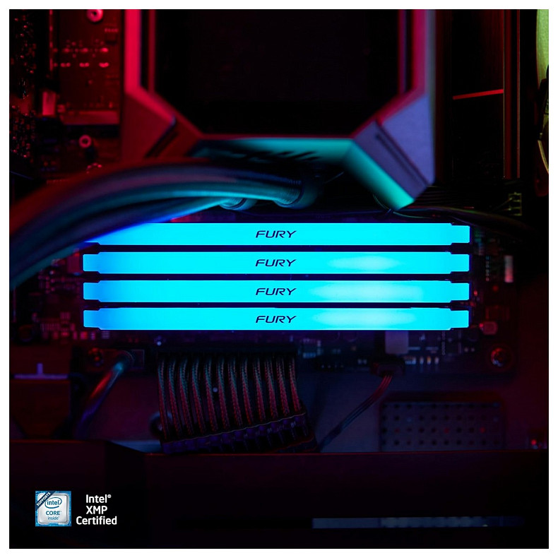 ОЗУ Kingston Fury Beast DDR4 2x16GB 3200MHz RGB (KF432C16BB12AK2/32WP)