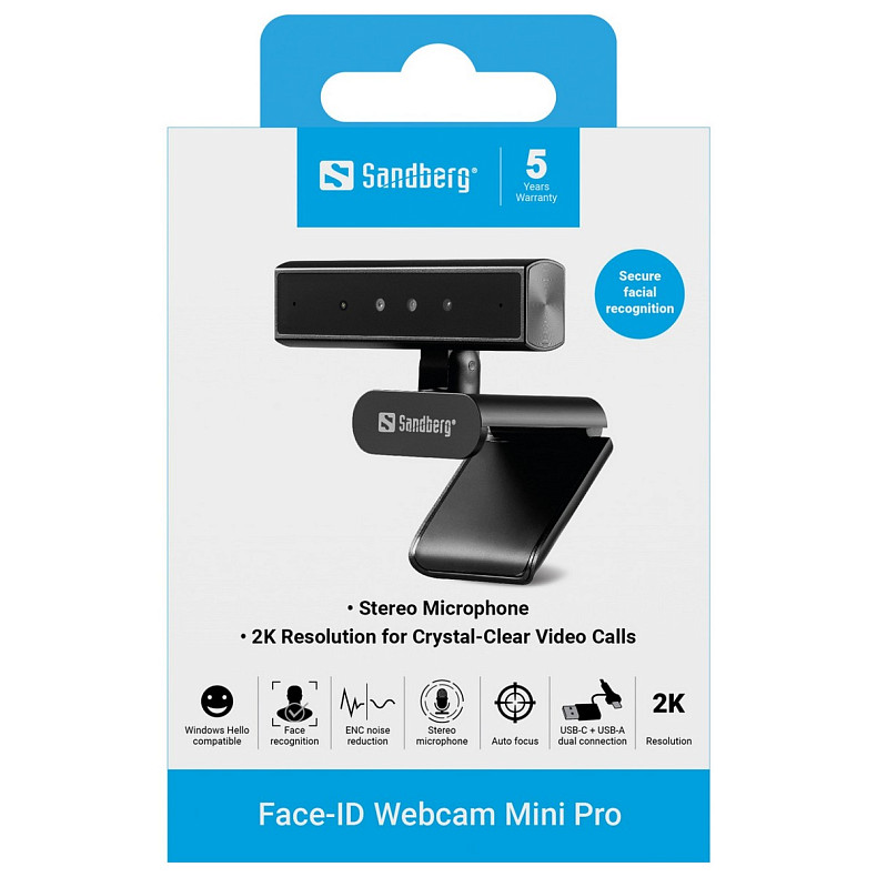 Веб-камера Sandberg Face-ID Webcam Mini Pro