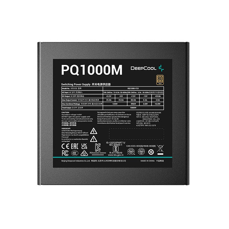 Блок живлення DeepCool PQ1000M 1000W (R-PQA00M-FA0B-EU)