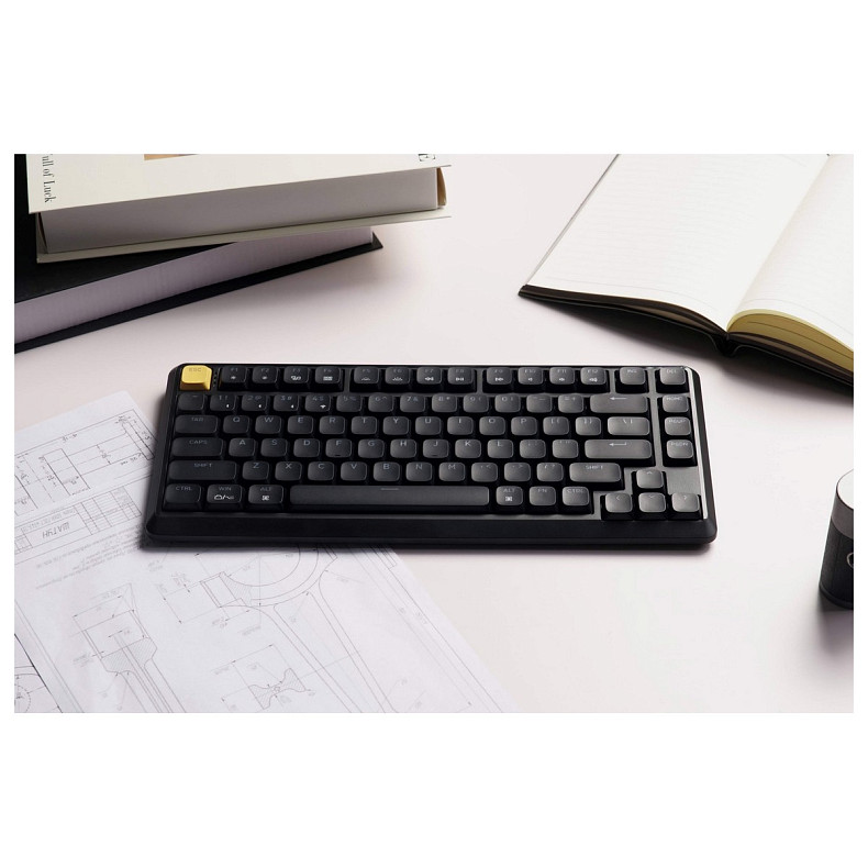 Клавіатура Keychron J1 82Key K Pro Red WL/BT/USB-A QMK Hot-Swap EN/UKR RGB чорний