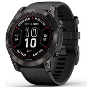 Спортивные часы GARMIN Fenix 7X Pro Sapphire Solar Carbon Gray DLC Titanium with Black Band