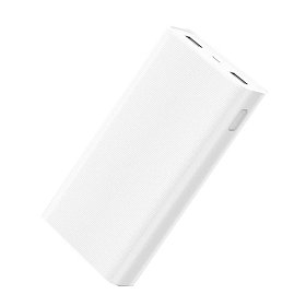 Универсальная мобильная батарея Xiaomi Mi Power Bank 2C 20000 mAh (PLM06ZM) QC3.0 (3.6A, 2USB) White (VXN4212CN/VXN4220GL)