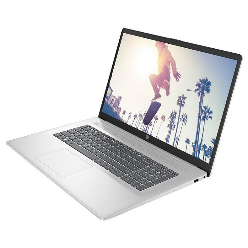 Ноутбук HP 17-cn4044ua 17.3" FHD IPS AG, Intel 3-100U, 16GB, F512GB, UMA, DOS, сріблястий