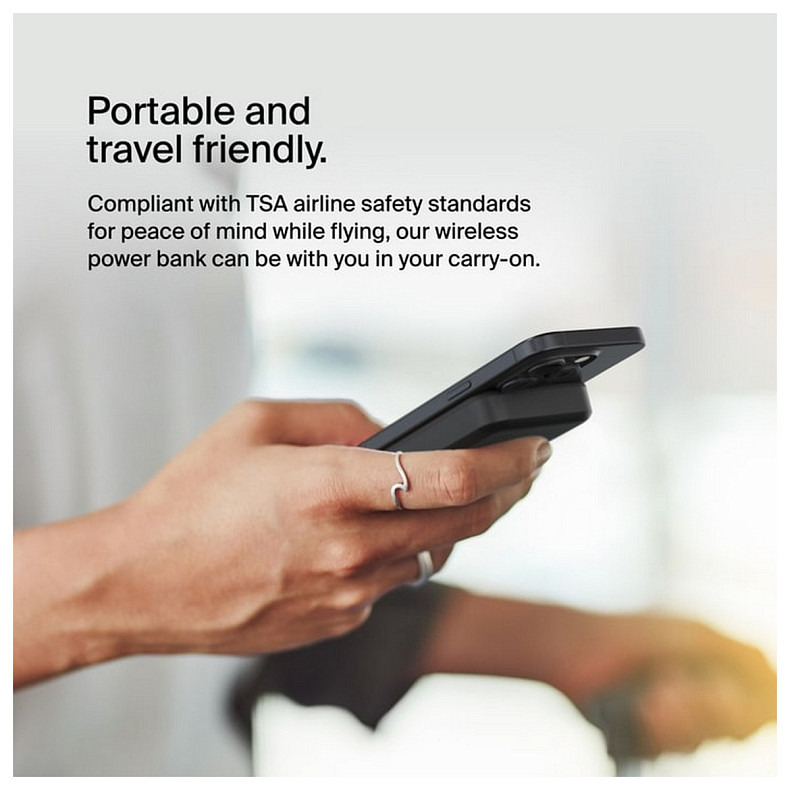 Аккумулятор портативный литий-ионный Power Bank Belkin 8000мА·ч, 15Вт, MagSafe Qi2, черный