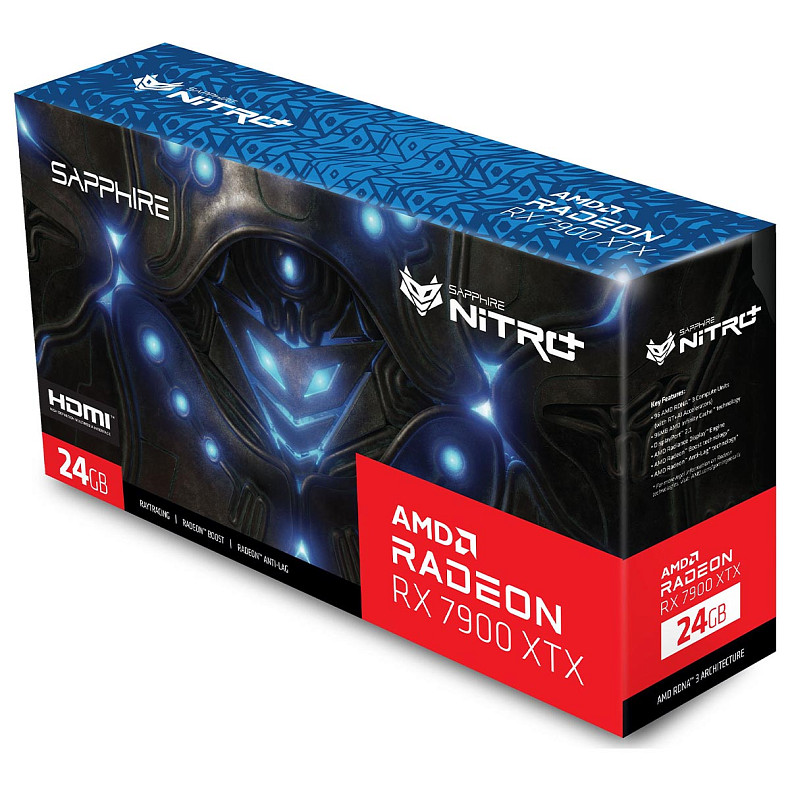 Видеокарта Sapphire Radeon RX 7900 XTX 24GB GDDR6 Nitro+ Gaming OC VAPOR-X