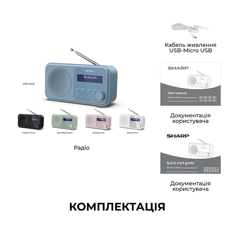 Радиоприемник Sharp DR-P420 Blue
