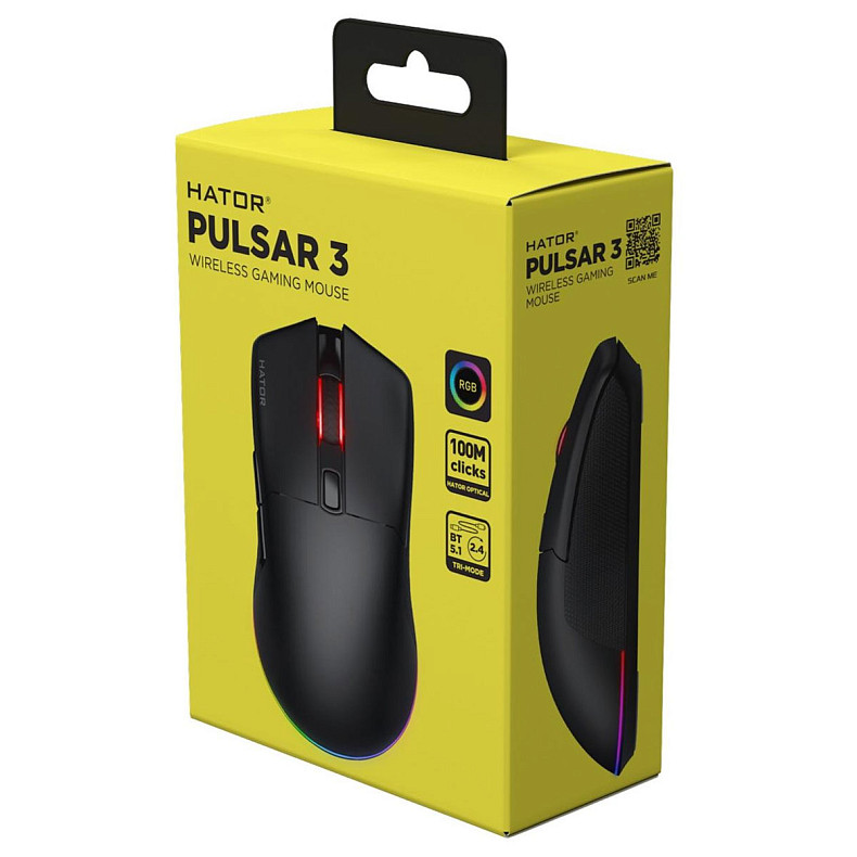 Ігрова миша HATOR Pulsar 3 wireless (HTM630) black