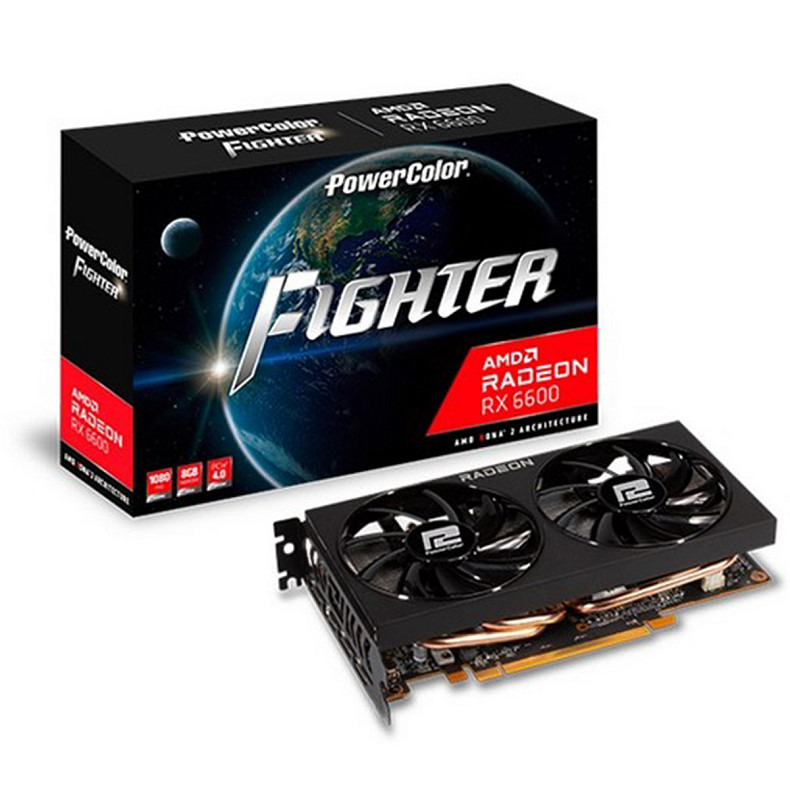 Відеокарта PowerColor Radeon RX 6600 Fighter 8GB GDDR6 (AXRX 6600 8GBD6-3DH)