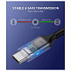 Кабель USB 3.1 Type-C M-M, 1.5 м, 3A, Nickel Plating Aluminum Shell Сірий, US161 UGREEN
