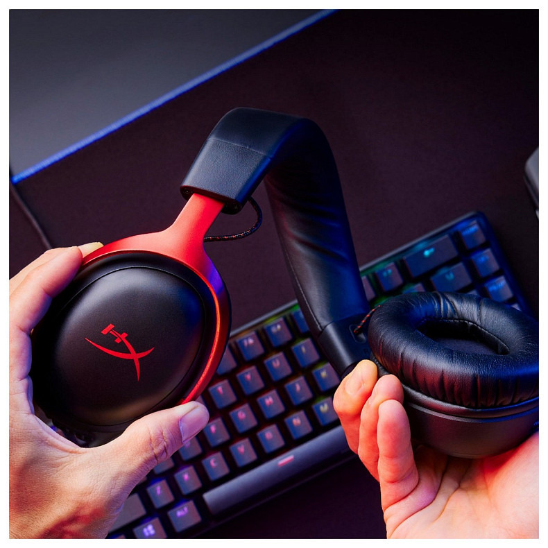 Наушники HyperX Cloud III 3.5mm/USB-A/USB-C Black/Red (727A9AA)