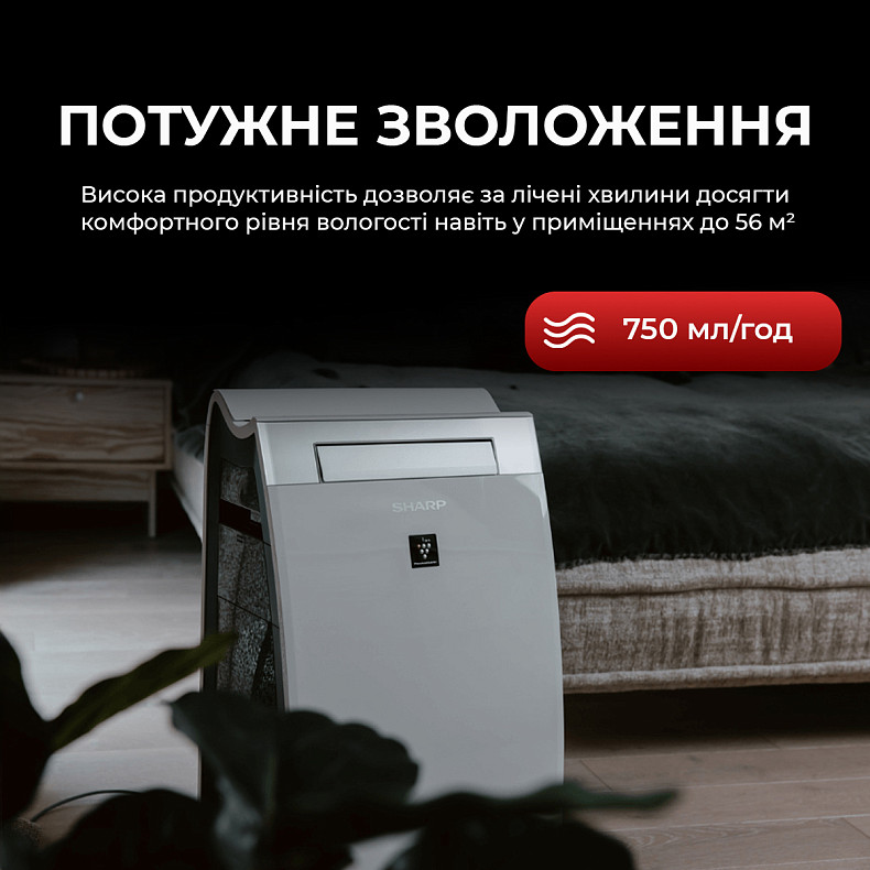 Воздухоочиститель с функцией увлажнения Sharp KI-G75EUW