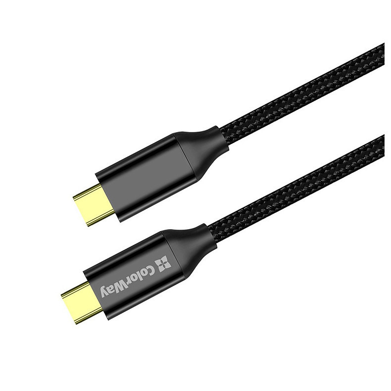 Кабель ColorWay USB Type-C + USB Type-C (M/M), 5.0 А, 1 м, Black (CW-CBPDCC062-BK)