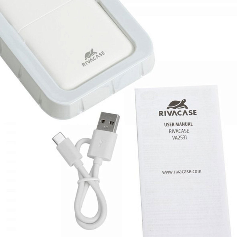 Універсальна мобільна батарея Rivacase Rivapower VA2531 QC3.0, PD3.0 18W 10000mAh White