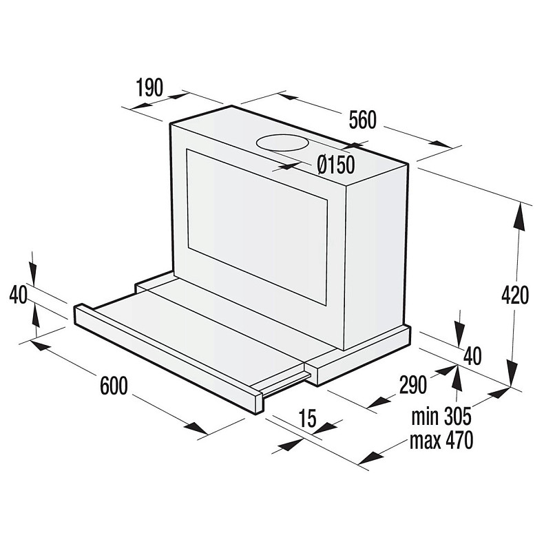 Витяжка вбудована Gorenje BHP 623 E8X
