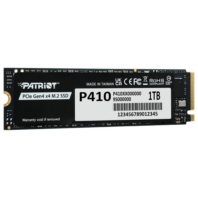 Накопитель SSD 1TB Patriot P410 M.2 2280 PCIe NVMe 4.0 x4 TLC (P410P1TBM28H)