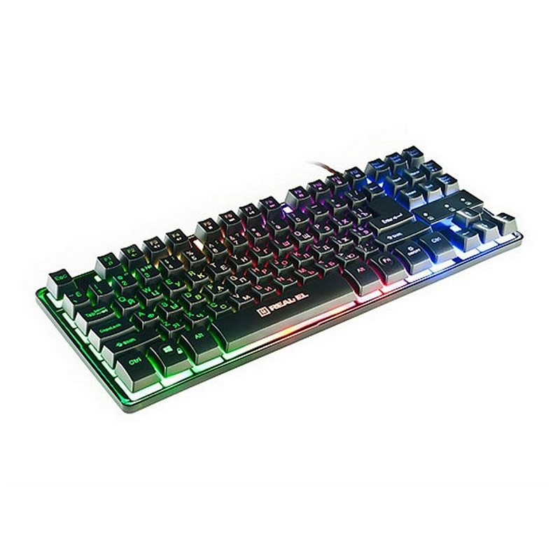 Клавиатура REAL-EL Gaming 8710 TKL Backlit USB черный UAH