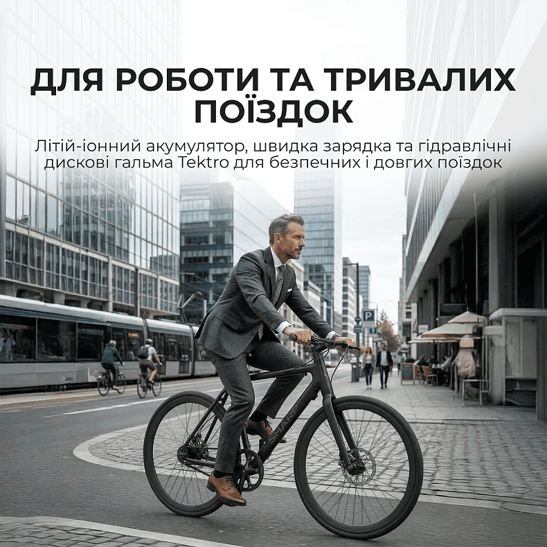 Електровелосипед Sharp 21" Black Matt (BK-RS08E-B)