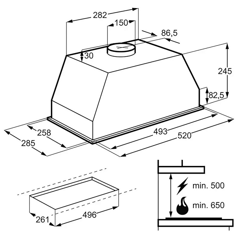Компактная вытяжка Electrolux LFG525S