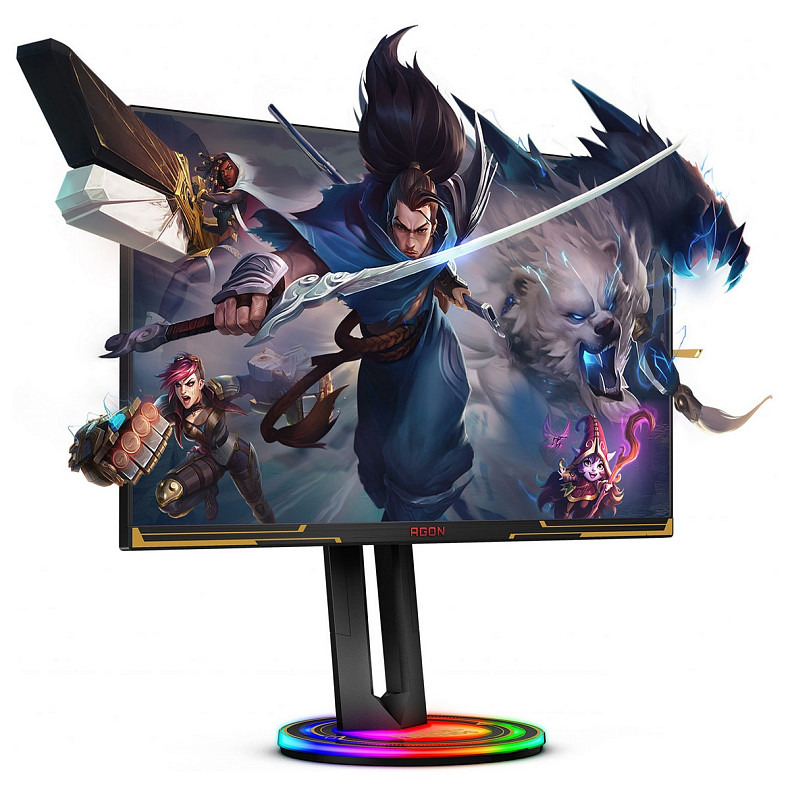 TFT 27" AOC AGON AG275QXL, QHD, IPS, 170Гц, 1мс, 2x HDMI, 2x DP, USB-hub, HAS, Pivot, колонки