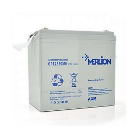 Акумуляторна батарея Merlion 12V 55AH AGM (GP12550M6/06017)