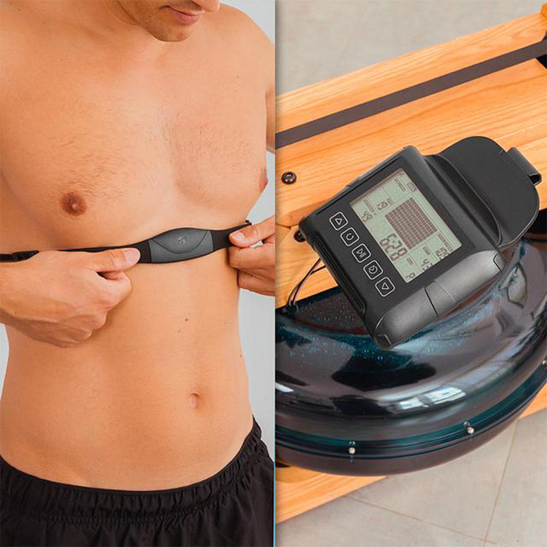 Гребной тренажер Cecotec Drumfit Rower 20000 Neptuno Wood