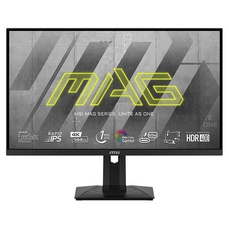 Монітор MSI 27" MAG 274UPF 2xHDMI, DP, USB-C, 2xUSB, Audio, IPS, 3840x2160, 144Hz, 1ms, sRGB 129%, G