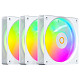 Набір із трьох вентиляторів Ocypus GAMMA F12 ELITE WH ARGB REVERSE BLADE 120MM 3 IN 1 (GAMMA-F12-WH3AM01E-GL)