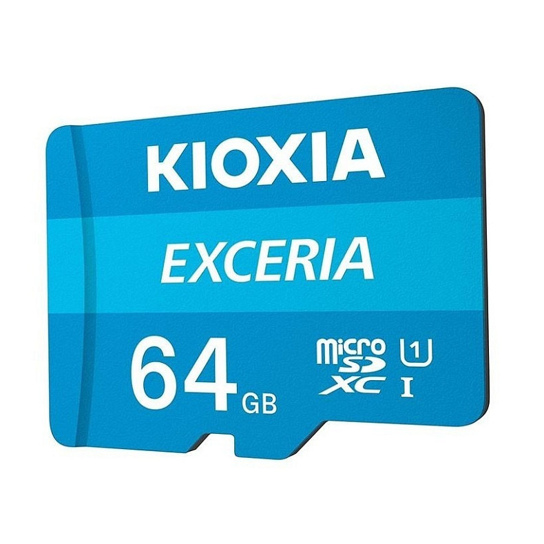 Карта памяти Kioxia 64GB MicroSDXC UHS-I Class 10 Exceria R100MB/s (LMEX1L064GG2) + SD-адаптер