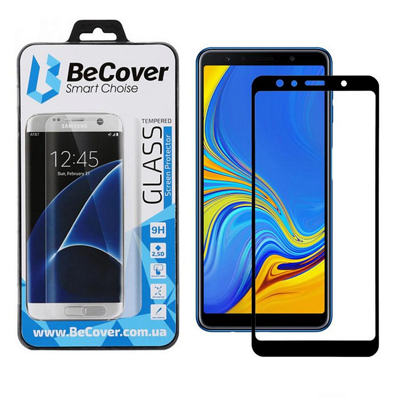 Защитное стекло BeCover для Samsung Galaxy A7 (2018) SM-A750 Black (702948)