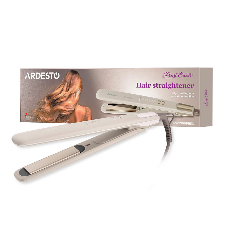 Випрямляч Ardesto Pearl Cream, 50Вт, 140-230C, кераміка, бежевий