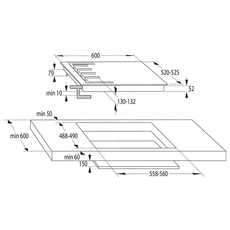 Варочная поверхность газовая Gorenje GW 642 CLB