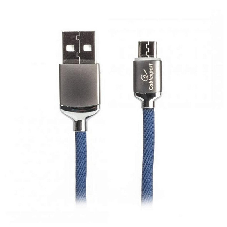 Кабель Cablexpert (CCPB-M-USB-07B) USB 2.0 A - microUSB, преміум, 1м, синій