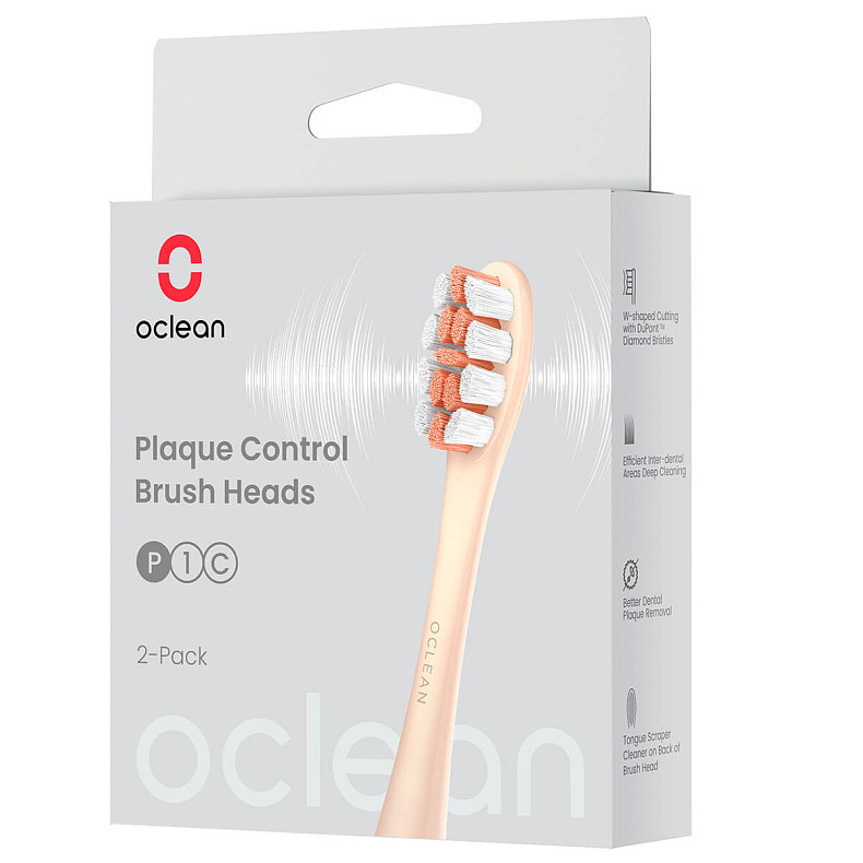 Насадка Oclean P1C8 удаление налета середняя жесткость золотая 2 шт