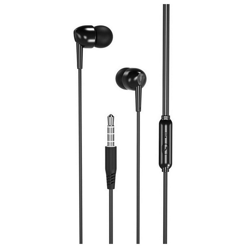 Гарнитура XO EP37 In-ear Earphone Black (6920680877881)