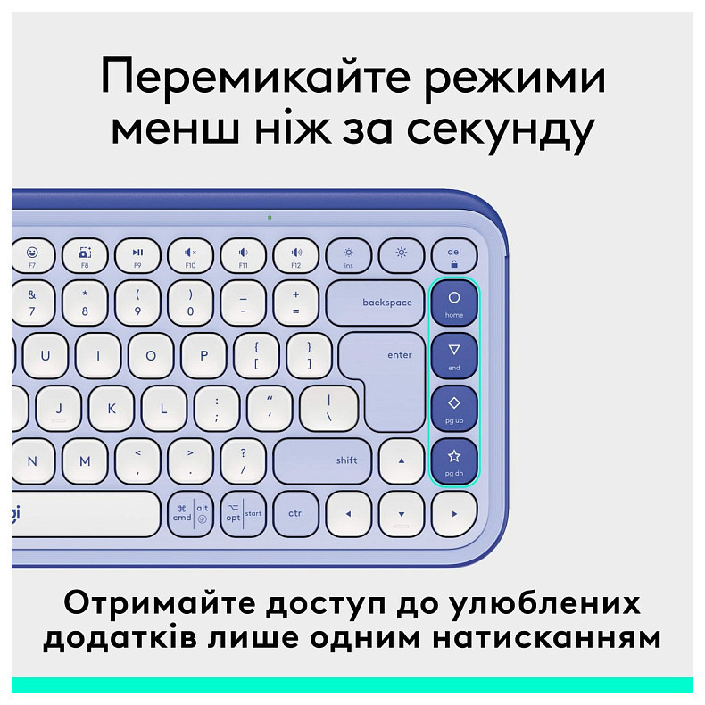 Клавиатура Logitech Pop Icon Keys Lilac (920-013074)
