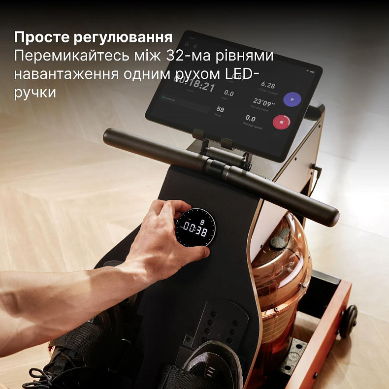Веслувальний тренажер Kingsmith WM10 Pro Чорний горіх