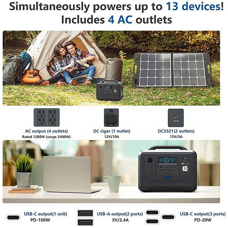 Зарядная станция VDL HS1200 1200W Portable Power Station_