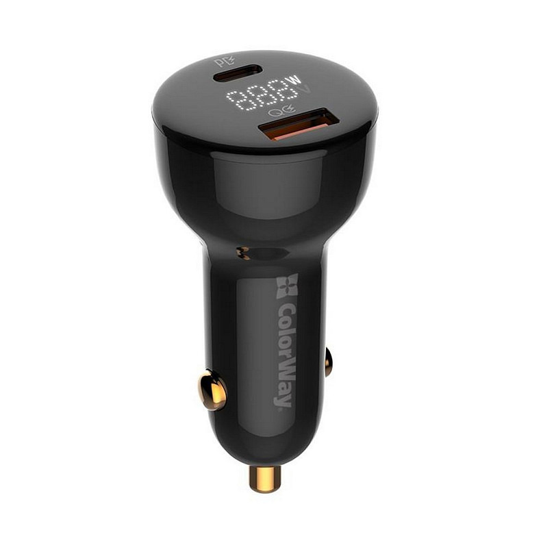 Автомобильное зарядное устройство ColorWay Power Delivery Port PPS USB (USB-A + USB-C, 100W) PD, QC