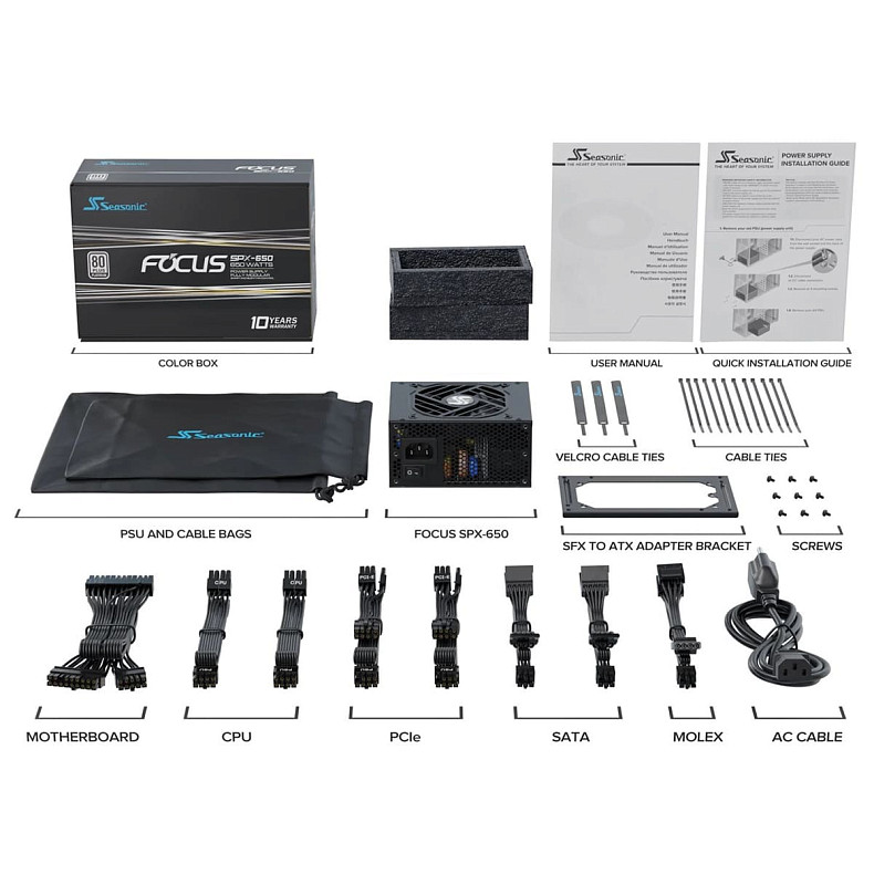 Блок питания Seasonic FOCUS-SPX-650 650W ATX