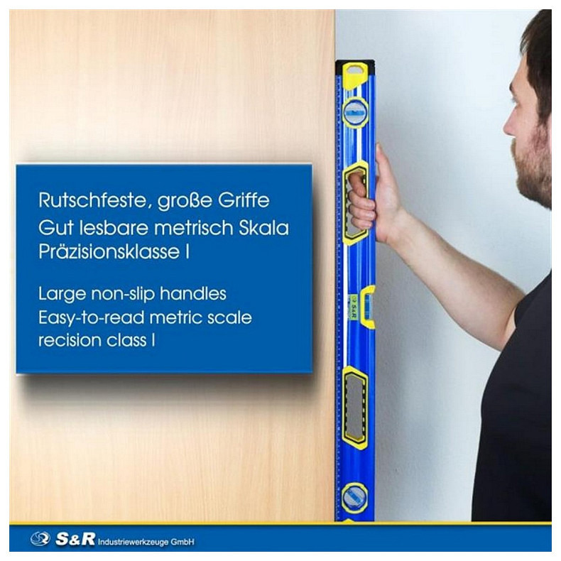 Рівень S&R 600 мм, 3 капсули, магнітний (423033060)