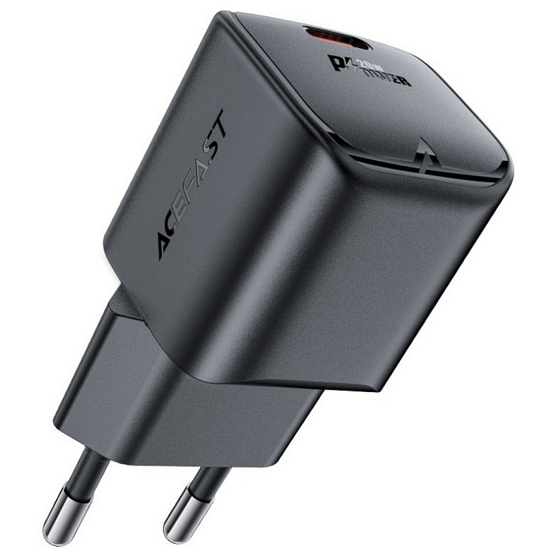 Зарядний пристрій USB-C 20W Gan A73 mini Fast Charger Black Acefast